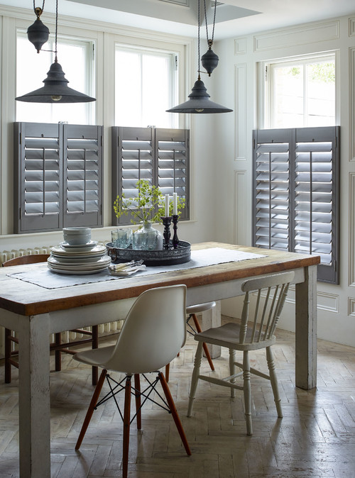 Cafe style dining room shutters
