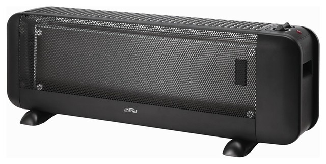 Mistral 2000W Low Profile Black Micathermic Heater - Contemporary ...