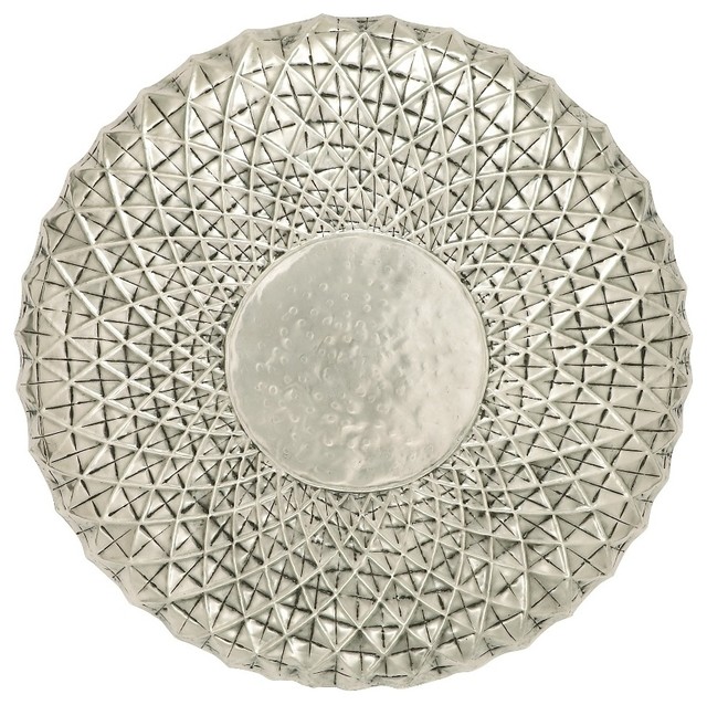 Derby Round Metal Wall Accent, 23" contemporary-metal-wall-art