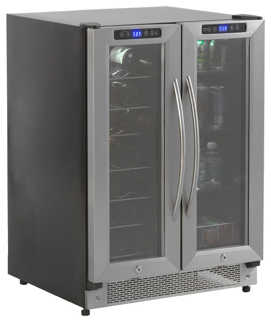 24inch Stainless Steel Wine and Beverage Cooler Contemporary Beer And Wine Refrigerators