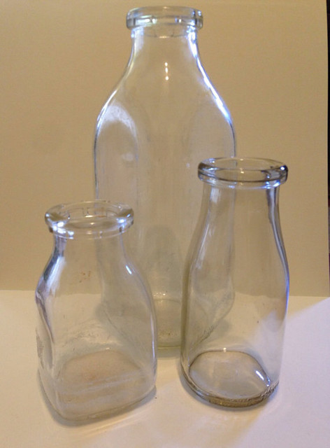 Vintage Glass Milk Bottles 14