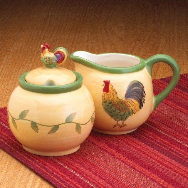 Pfaltzgraff Napoli Rooster Sugar and Creamer Set 5060655