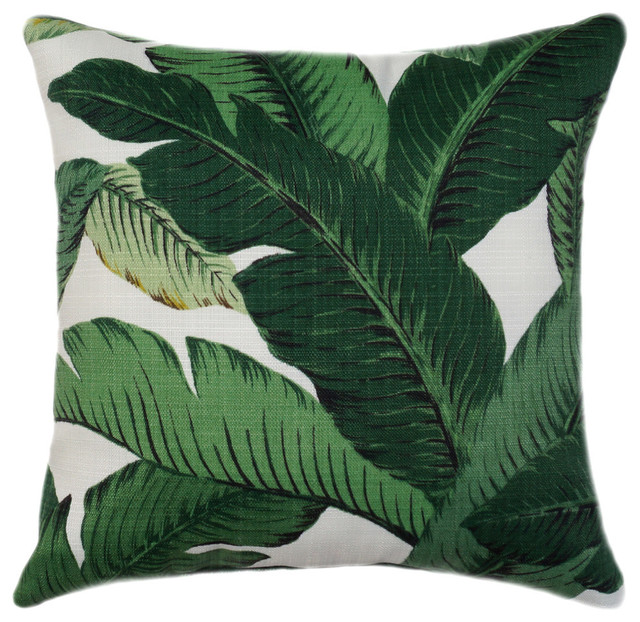 Green Tommy Bahama Swaying Palms Aloe Outdoor Throw Pillows, Set of 4