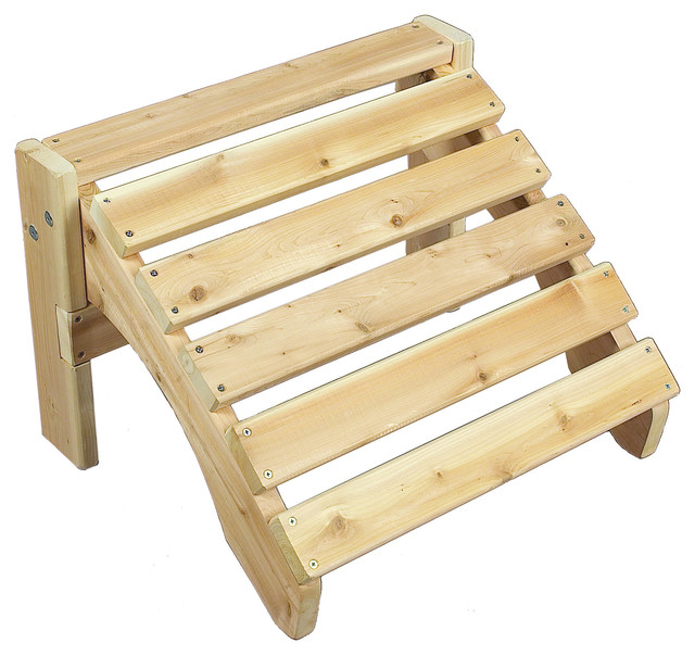Rustic Natural Cedar 400406 Adirondack Wooden Ottoman Traditional