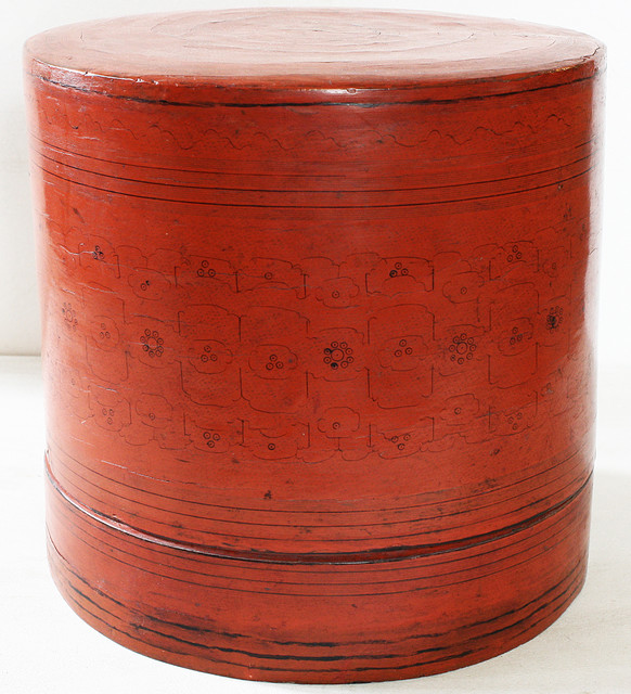 Asian Decor Antique Burmese Lacquerware Boxes Asian Decorative