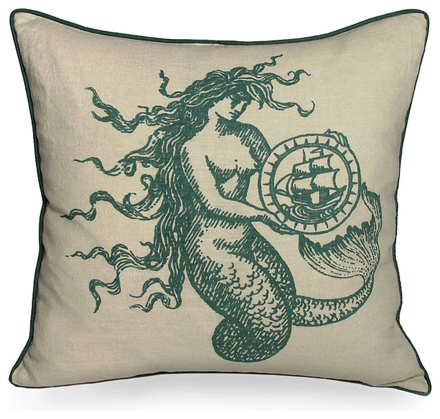 Mermaid Pillow - Spa - Transitional - Decorative Pillows - by Bliss Home & Design