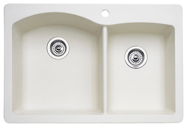 Blanco Drop-In 1.75 Bowl Silgranit II, Drop-In Sink, Biscuit - Modern ...