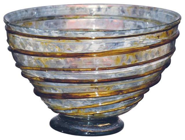 Moon Dance Large Glass Bowl - Contemporary - Decorative Bowls - by ...