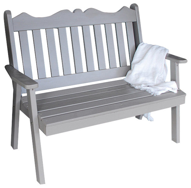 5' Pine Garden Bench, Royal English Coastal Garden Benches by