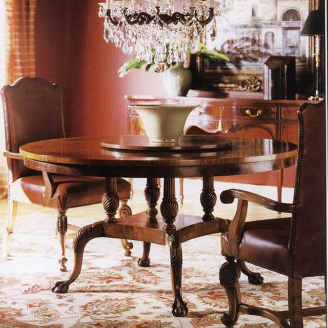 Walnut Round Dining Table Traditional Dining Tables