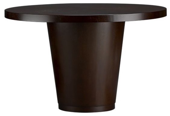 Orion Chocolate 48" Round Table | Crate&Barrel - Contemporary - Dining