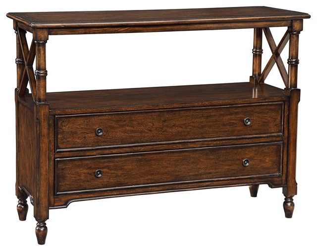 Tamryn Brown Cherry 2Drawer Console Table tropicaldiningtables