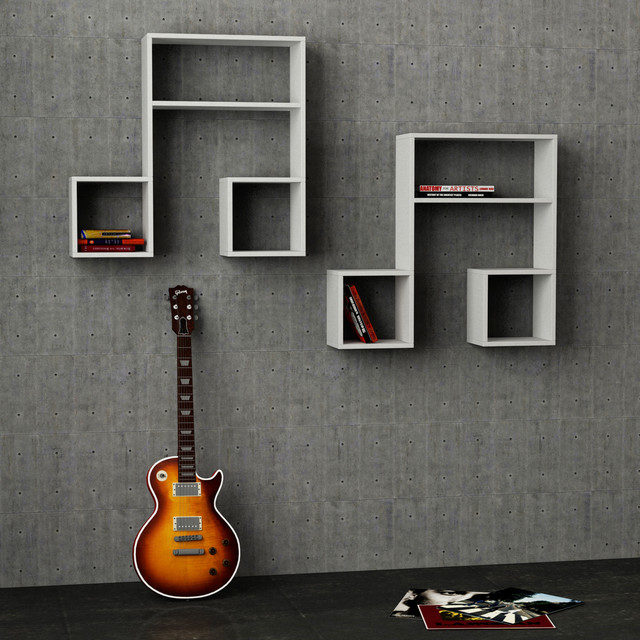 LaSiDo Wall Shelf (set of 2) White contemporarydisplayandwallshelves