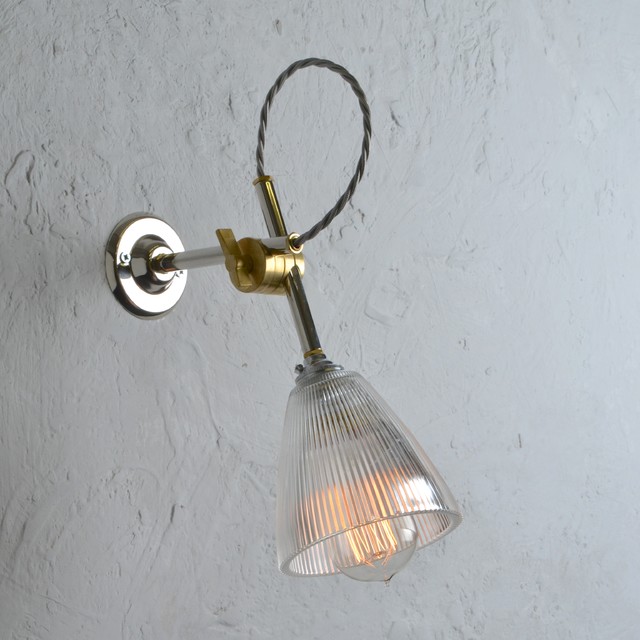 Prismatic Glass Shade Pendant Light Vintage Industrial Modern Holophane Style - Industrial ...