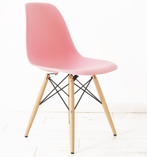 DSW Eames Plastic Side Chair, Pink Midcentury Dining Chairs other