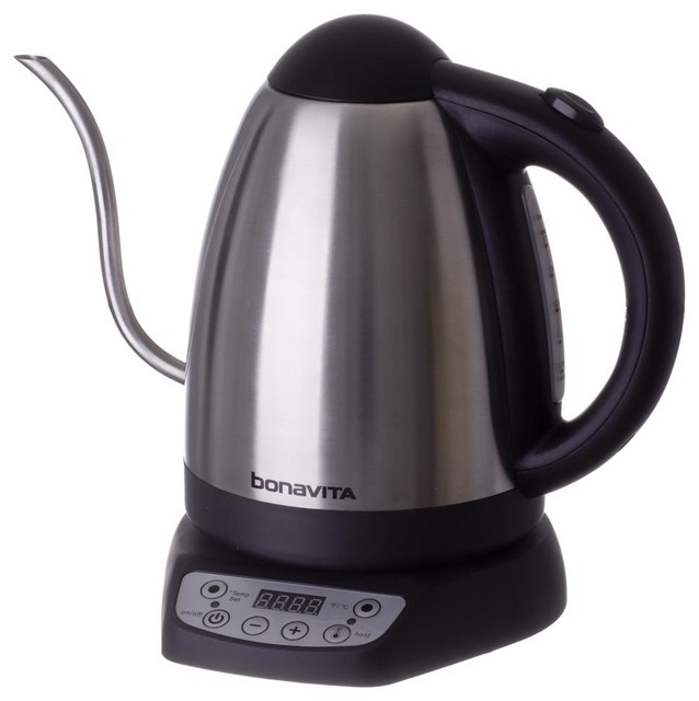 Bonavita Variable Temperature Electric Pouring Kettle, 1.7 Liter Contemporary Kettles by