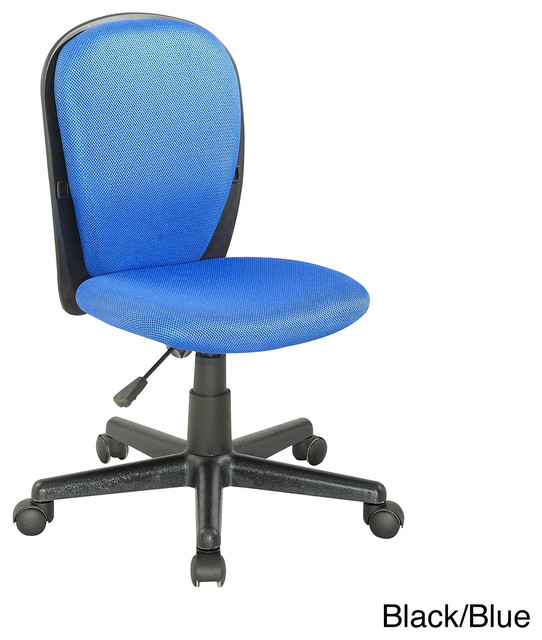 Twotone Fabriccovered Youth Desk Chair Contemporary Office Chairs