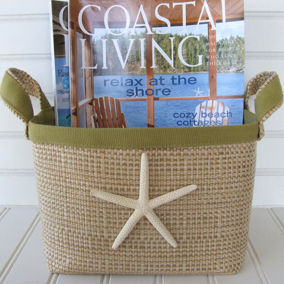 Coastal Living Décor Fabric Storage And Easter Basket By Coastal