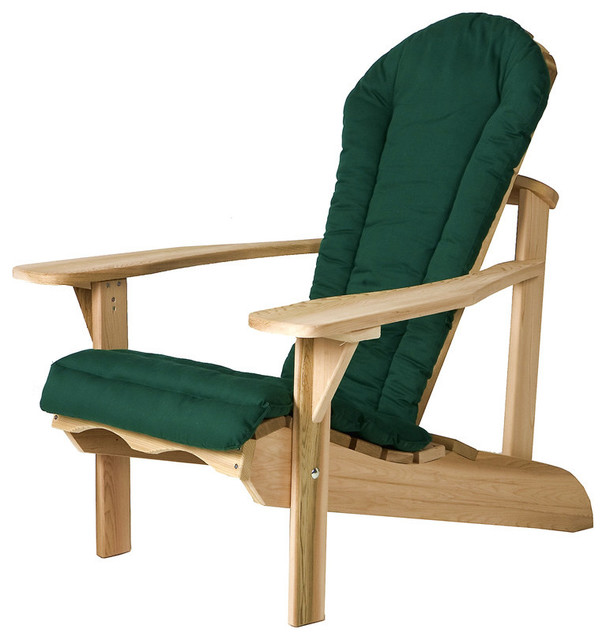 All Things Cedar CC21 Adirondack Chair Cushion, Green Traditional