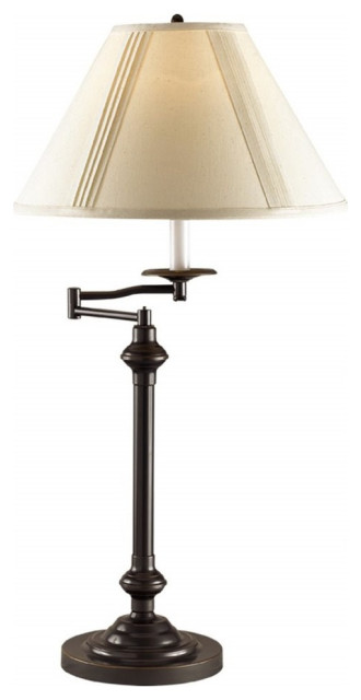 Cal Lighting 3 Way Swing Arm Table Lamp Dark Bronze Transitional