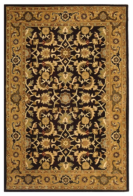 Heritage Black/Yellow Area Rug HG586A - 2' x 3' - Traditional - Rugs ...