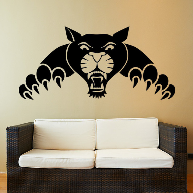 Abstract Black Panther Wall Decal Sticker Contemporary Wall Decals by Wallcal