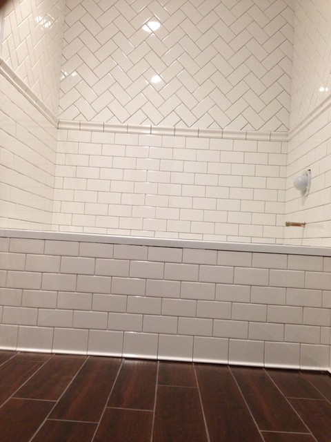 subway tiles bathroom floor