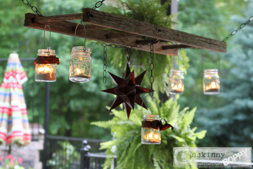Hanging Ladder Lantern Chandelier for the Patio
