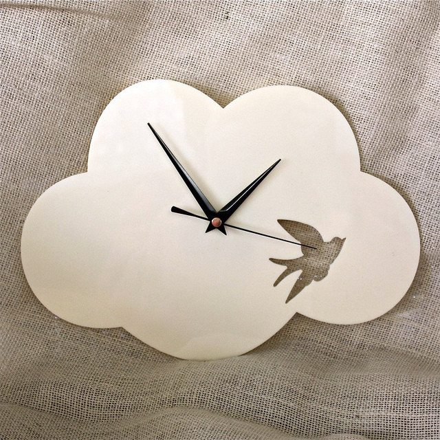 Cloud Clock Contemporary Clocks by Red Revival