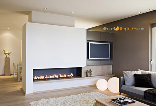 cheminee ethanol contemporaine