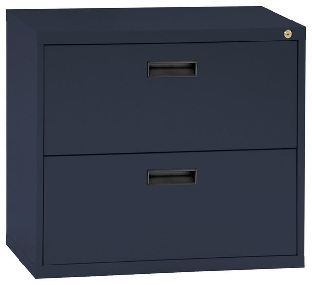 400 Series 2Drawer Lateral File, Navy Blue Modern Filing