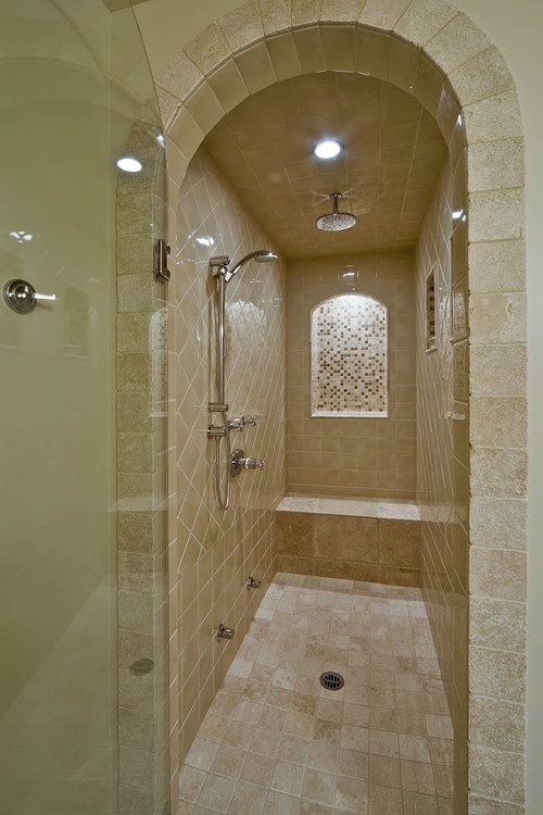 Where did you purchase the shower door? Beautiful arched door.