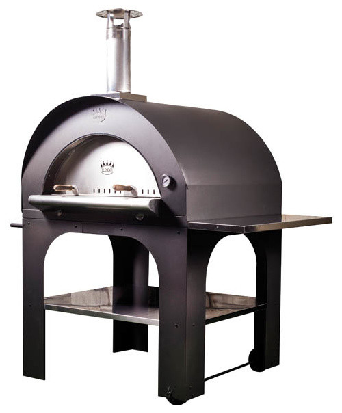 "Pulcinella Maxi" Large Wood Fired Pizza Oven, Mobile Stand, Indoor And