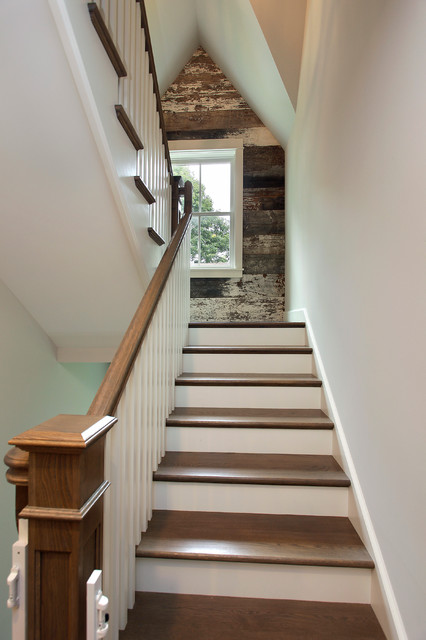 Eclectic Staircase Chicago New Construction in Wilmette eclectic-staircase