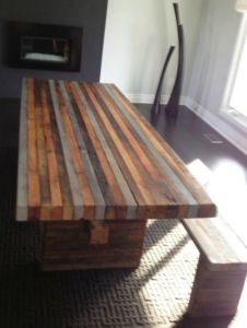 dining tables table rustic wood multi colored kitchen reclaimed chic furniture