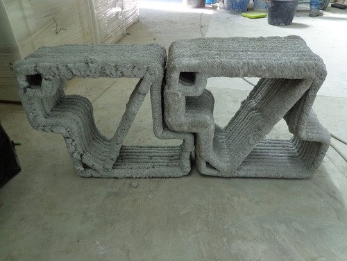 Trave in cemento realizzata con stampa 3D