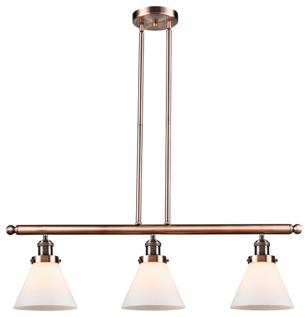 Innovations Three Light Kitchen Island Light, Antique Copper