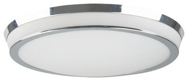 Fanaway 1 Light Low Energy Flush Mount In Chrome and White - Contemporary - Bathroom Lighting ...