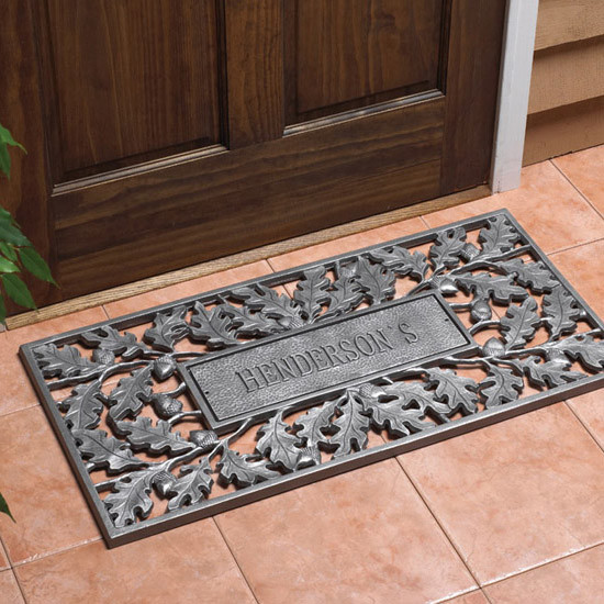 Monogrammed Floor Mats >> Oak & Acorn Personalized Door Mat - Traditional - Home Decor - Atlanta - by Iron Accents Monogrammed Floor Mats >> Oak & Acorn Personalized Door Mat - Traditional - Home Decor - Atlanta - by Iron Accents