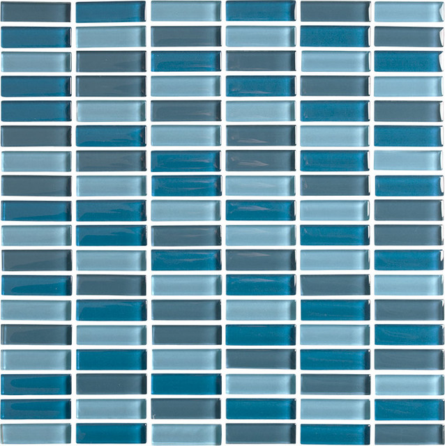 Ice Blue / Royal Blue / Storm Grey Mosaic Glass Mosaic Tiles Mosaic
