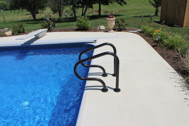 Hand Rails And Ladders Modern Pool Indianapolis By Angies Pool And Spa Inc 