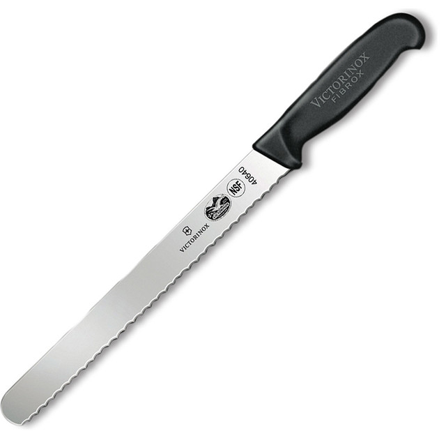 Victorinox 10" Roast Beef Slicer Knife, Serrated Blade, Round Tip