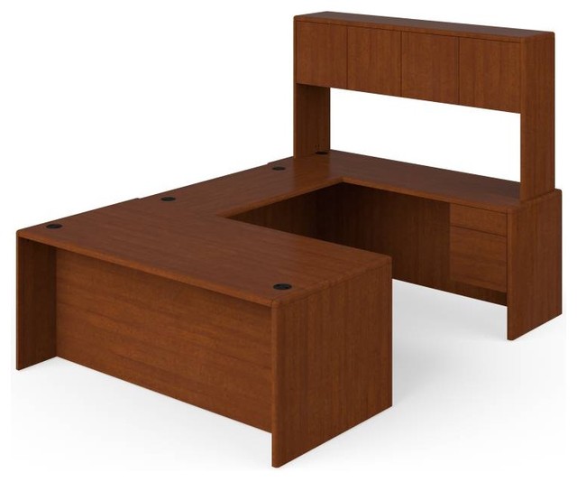 HON 10700 UWorkstation with Hutch Left 72"W x 108"D Contemporary