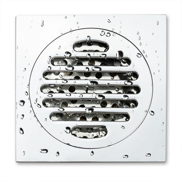 AKDY 4"x4" Square Brass Bathroom Shower Floor Drain Removable Cover AG