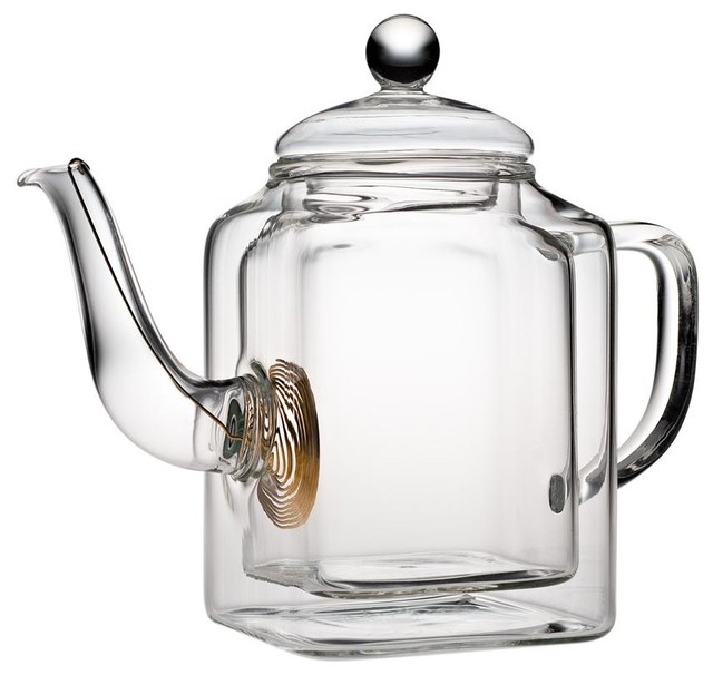 Double Walled 20 oz. Socrates Teapot Contemporary Teapots by