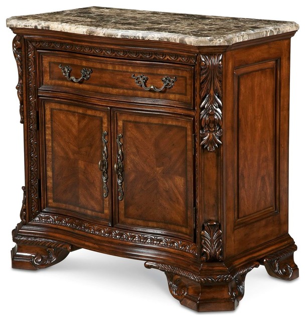 A.R.T. Furniture Old World Marble Top Nightstand Traditional