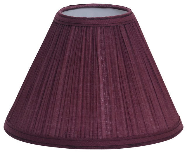 Mushroom Pleat Empire Lampshade, 12", Burgundy Traditional Lamp