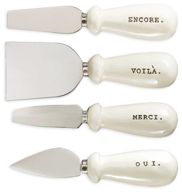 Cheese Knives With Gift Box, Set of 4 Contemporary Cheese Knives
