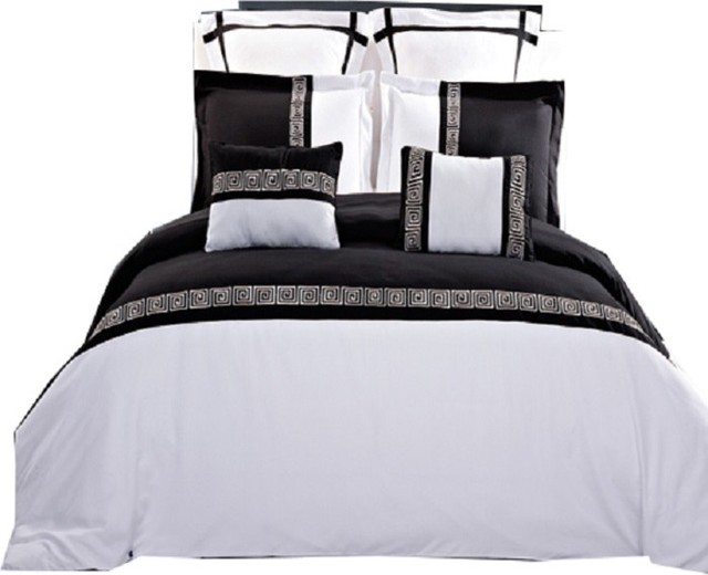 astrid embroidered multi piece bedding set black and astrid embroidered multi piece bedding set black and