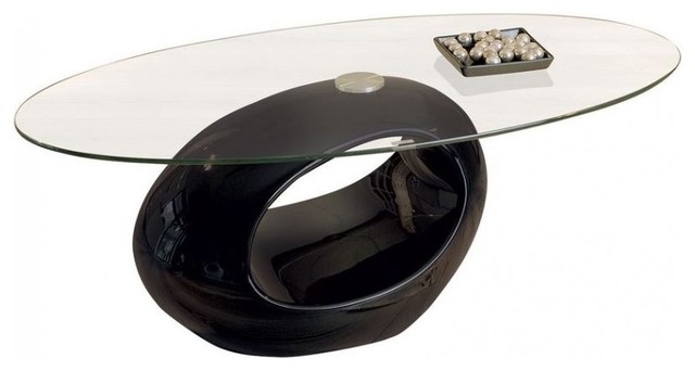Table basse ovale NIGRA en verre et piétement noir Contemporary Coffee Ta -> Table Basse Verre Et Metal Noir Table basse ovale NIGRA en verre et piétement noir Contemporary Coffee Ta -> Table Basse Verre Et Metal Noir
